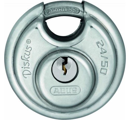 Abus discus padlock 24ib/50 stainless steel