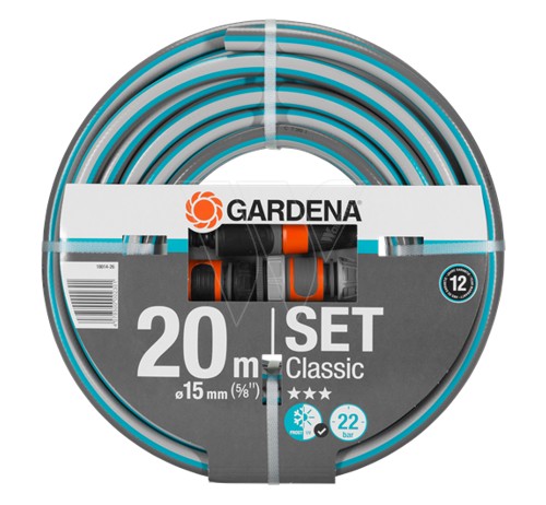Gardena classic garden hose 15mm 20m set