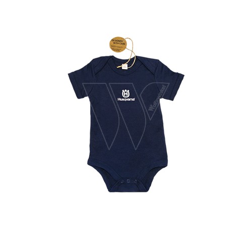 Husqvarna baby-bodysuit blau mit logo