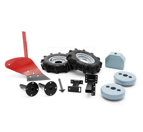 Plough kit with rubber wheels + weights
