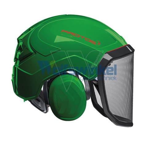 Protos helmet visor & earplug green