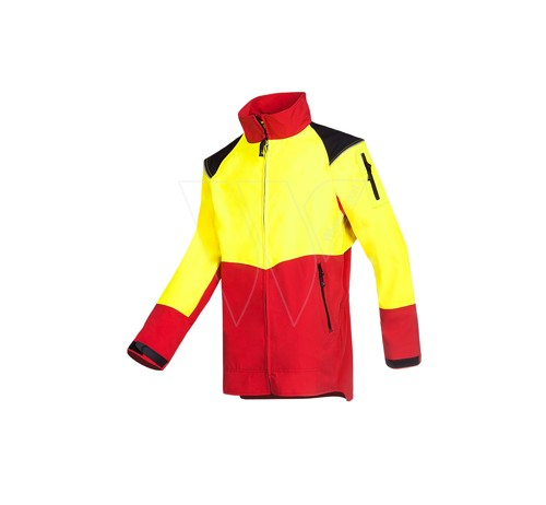 Sip jacket sherpa rood/geel xs
