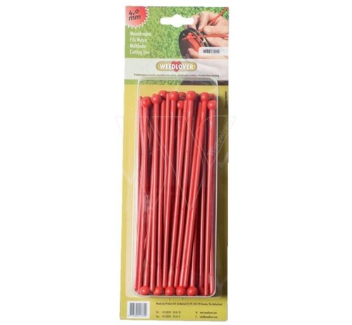 Weed lawn mowing line 4.0 mm red