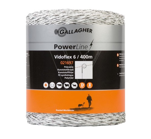 Gallagher vidoflex 6 powerline weiss 400m