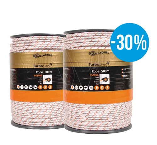 Gallagher duopack turboline cord wit 2x5