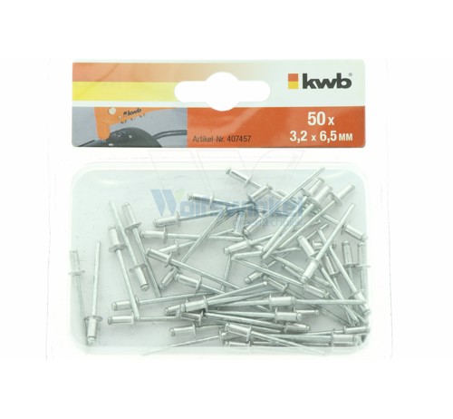 Kwb 50 rivets 3.2 x 6.5 mm