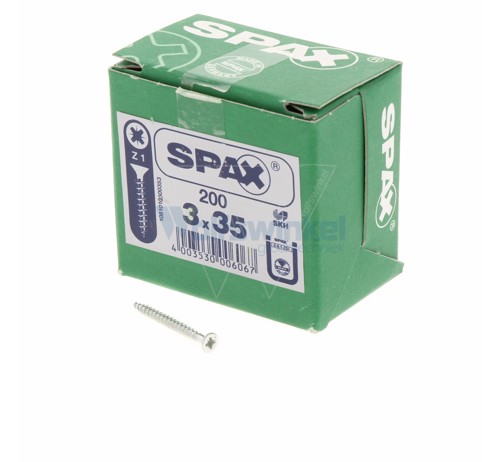 Spaanpl schr vz pk 3.0x35 poz (200) spax