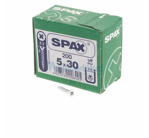 Spaanpl schr vz pk 5.0x30 poz (200) spax