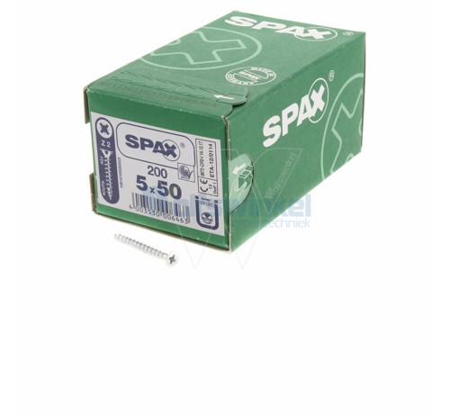 Spaanpl schr vz pk 5.0x50 poz (200) spax