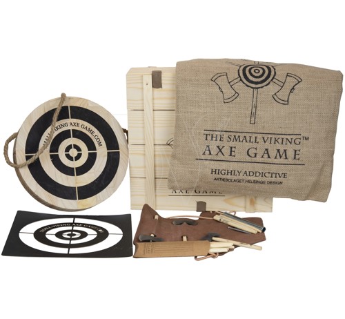 Mini axe throwing game deluxe set