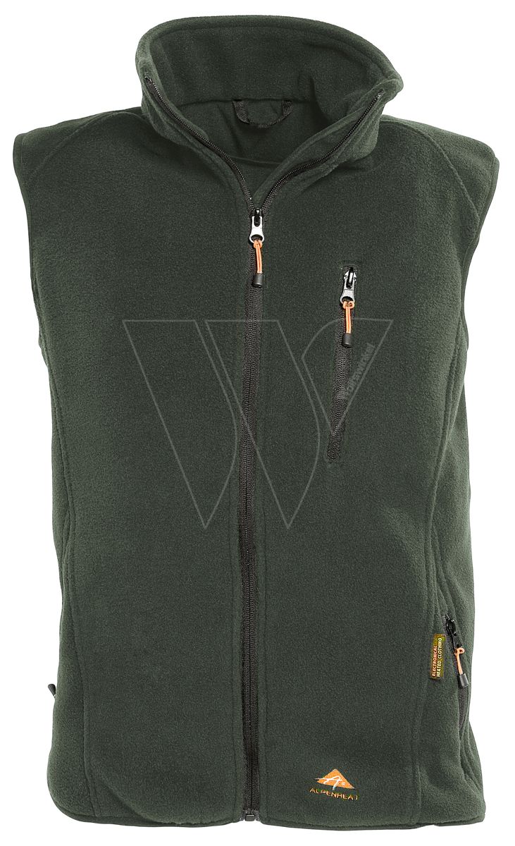 Heatable fleece vest battery green 3xl