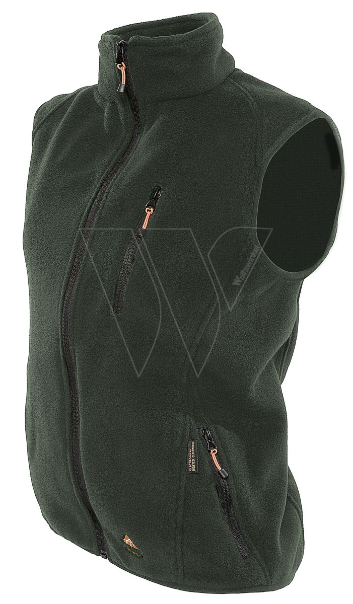 Heatable fleece vest battery green 3xl