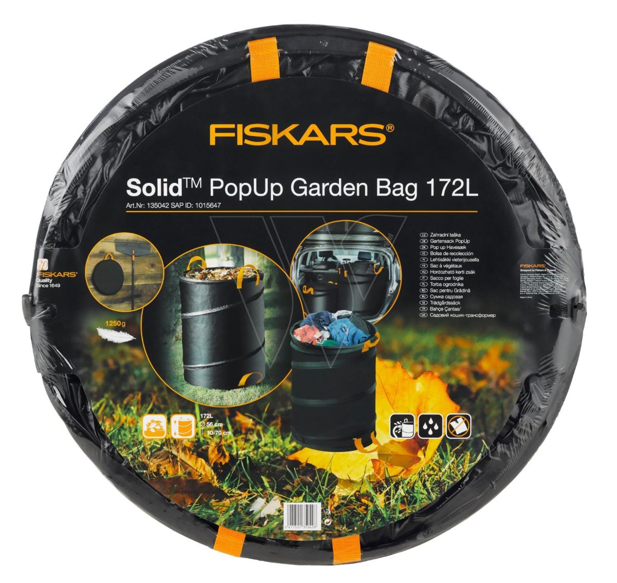 Fiskars solid popup garden waste bag 172 ltr