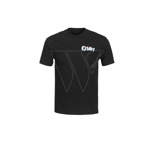 Silky logo t-shirt zwart heren - m