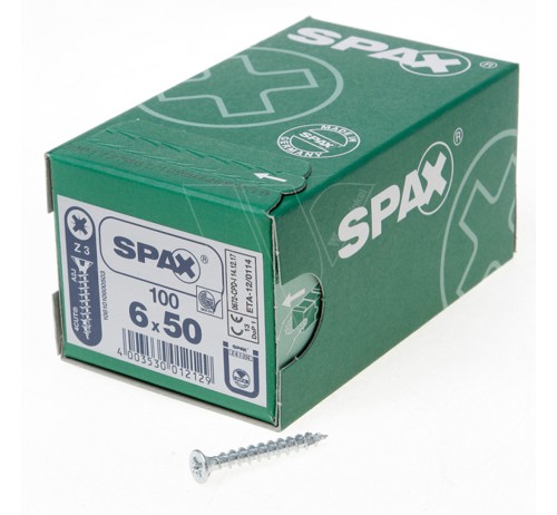 Spaanpl schr vz pk 6.0x50 poz (100) spax