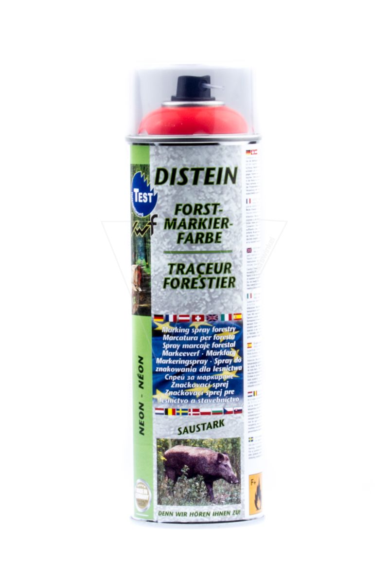 Distein fluorine marker paint wood red