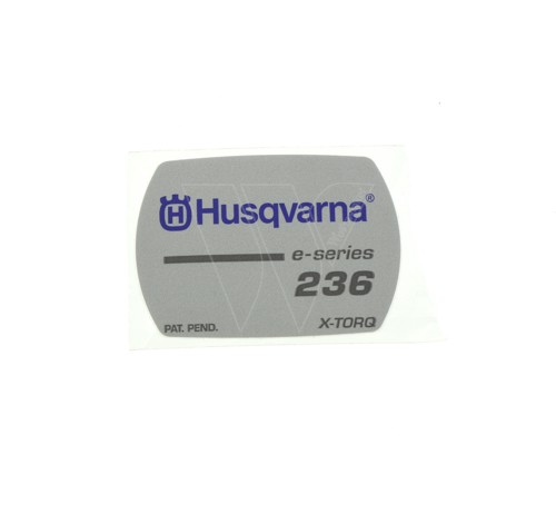 Husqvarna 236th starter cap sticker