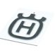 Husqvarna logo aluminium aufkleber 7x6 cm