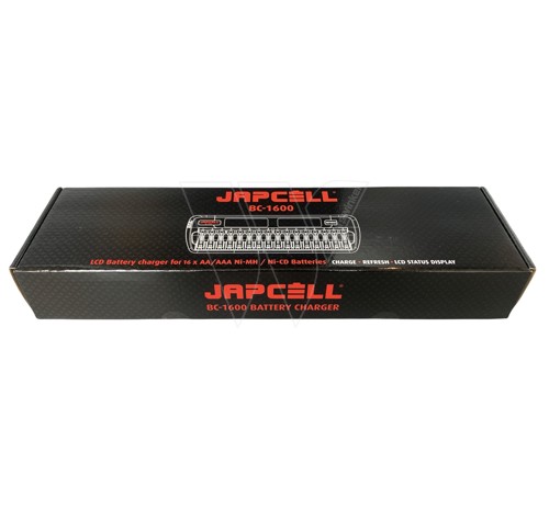 Japcell bc-1600 batterieladegerät 16x aa/aaa