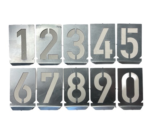 Paint stencils numbers 0 to 9 104x78 mm