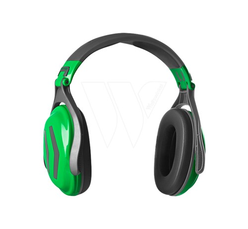 Protos headset with hearing bezel. green