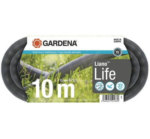 Gardena textilschlauch liano™ life 10m