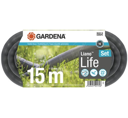 Gardena textilschlauch liano™ life 15m, se