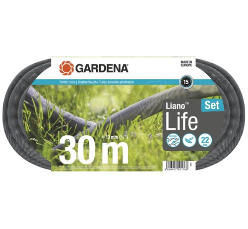 Gardena textilschlauch liano™ life 30m, se