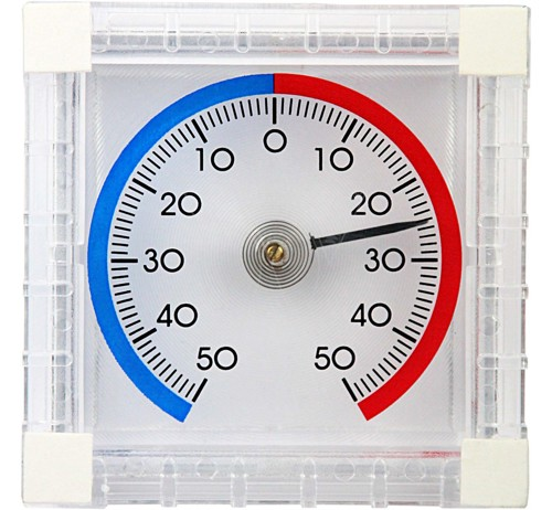 Window thermometer self-adhesive