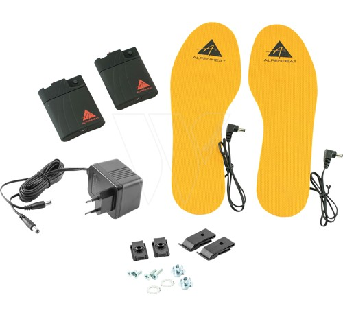 Battery operated alpenheat heatable soles
