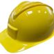 Yellow children's helmet / children's construction helmet