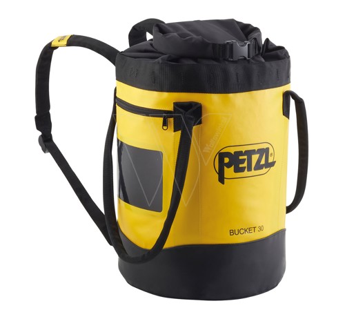 Petzl bucket materiaaltas 30 liter geel