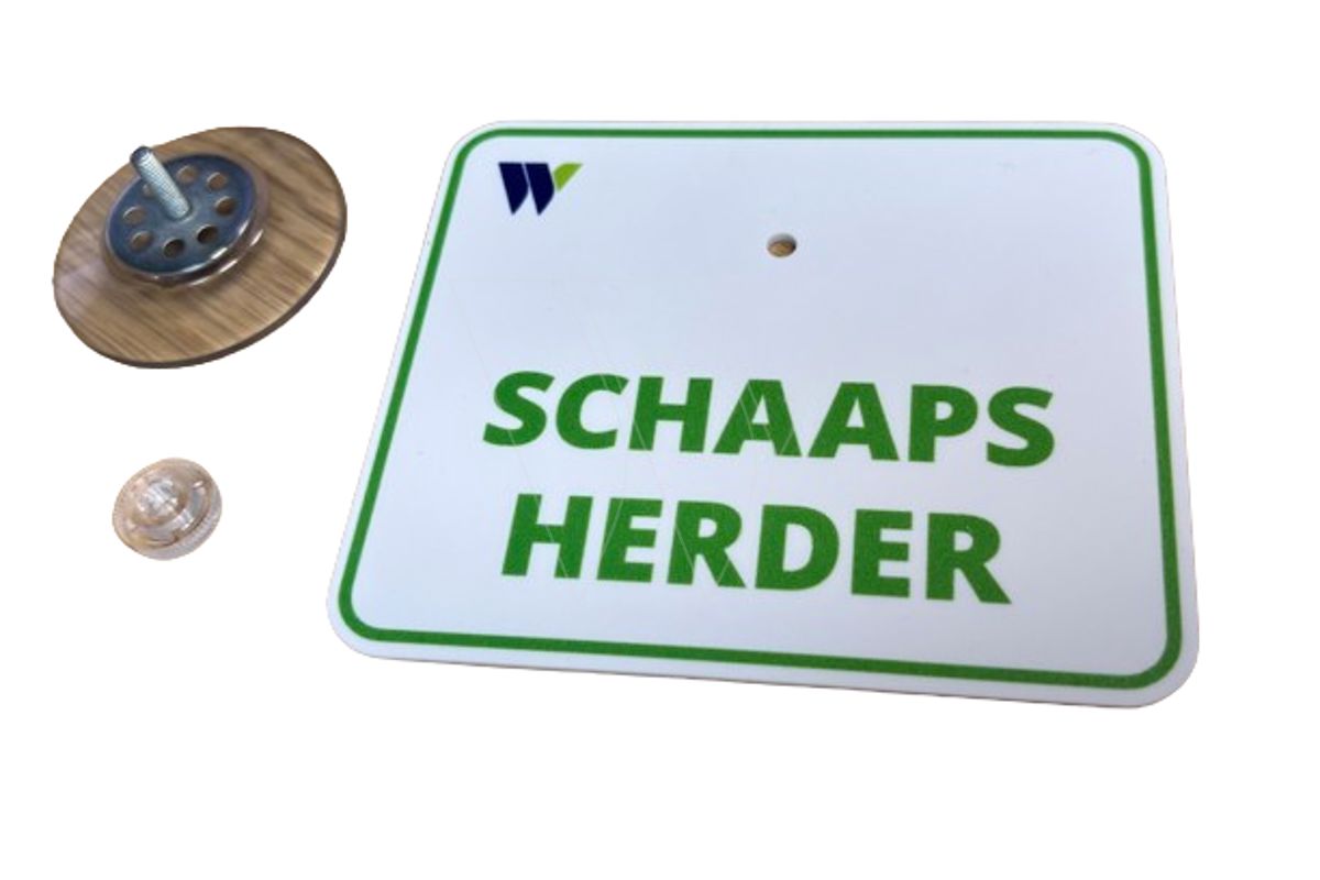 Car sign shepherd with suction cup