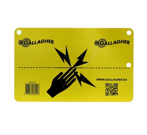 Gallagher aluminium eu waarschuwingsbord