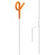 Gallagher spring steel pole with orange crown